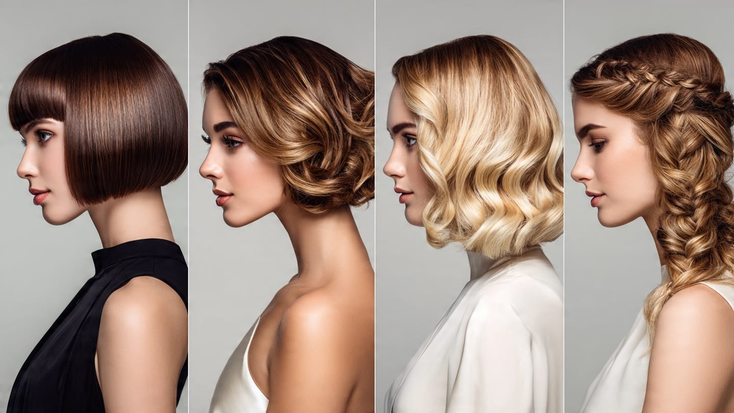 Fashionable Hairstyles for Ladies: The Ultimate Guide (2026) Elegant collage of bob, layered cut, braid hairstyles for ladies