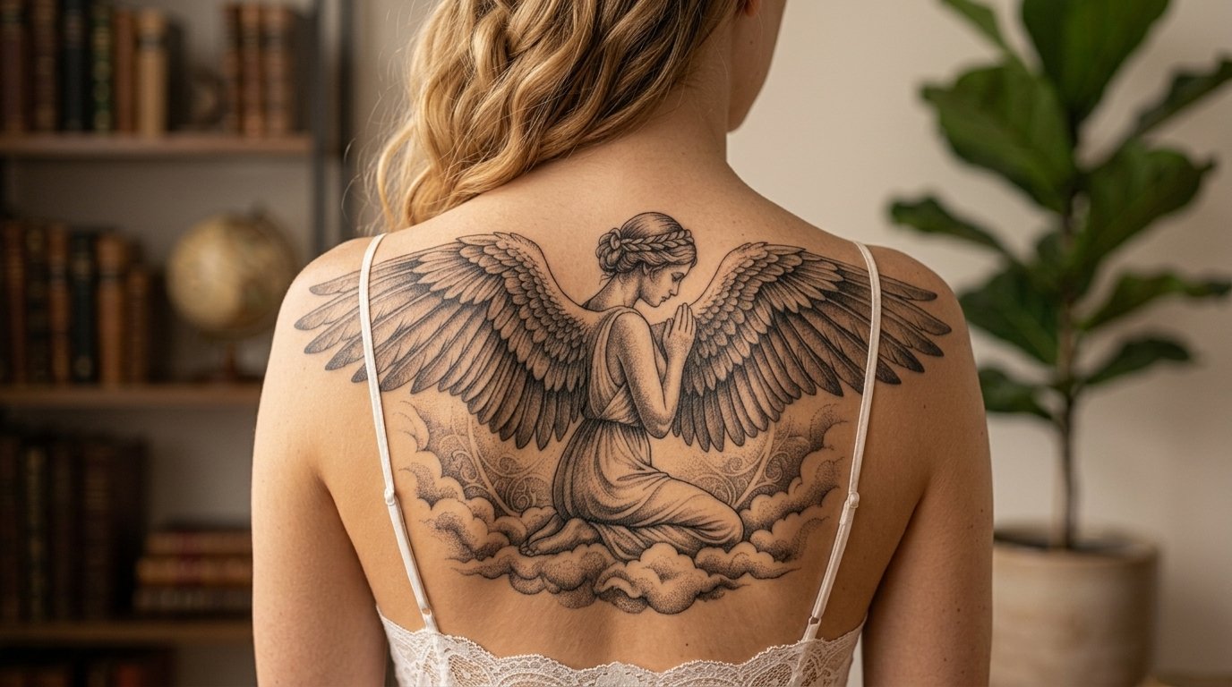 guardian angel tattoos for women