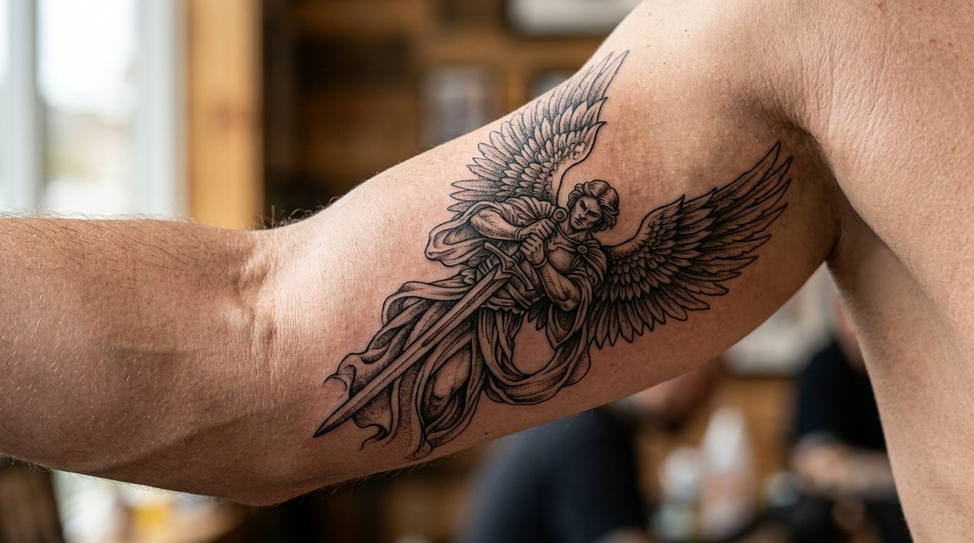 angel holding a sword