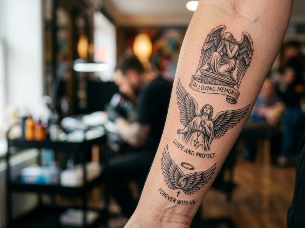 Memorial Angel Tattoo Design Choices