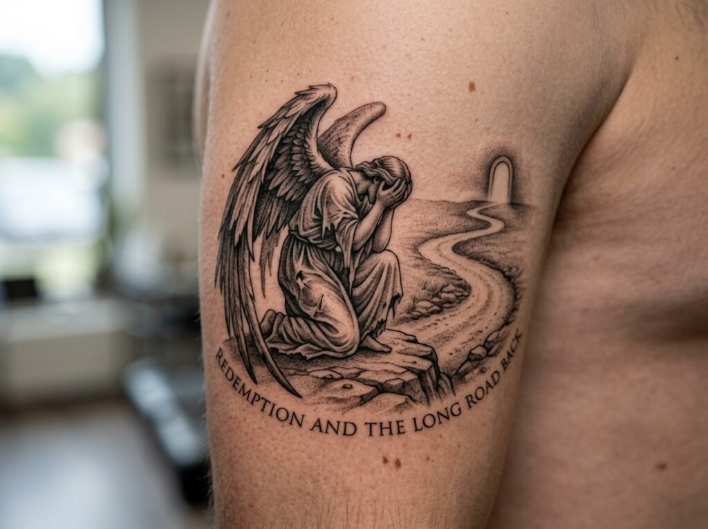 Redemption and the long road back fallen angel tattoo